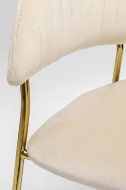 KARE Design Tuolit*Belle Tuoli Käsinojilla - Sametti, Kermanvärinen (2/Setti)