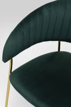 KARE Design Tuolit*Belle Tuoli Käsinojilla - Sametti, Vihreä (2/Setti)