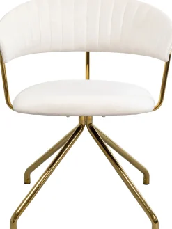 KARE Design Tuolit*Belle Velvet Kääntyvä Tuoli, Samettia, Kermanvärinen