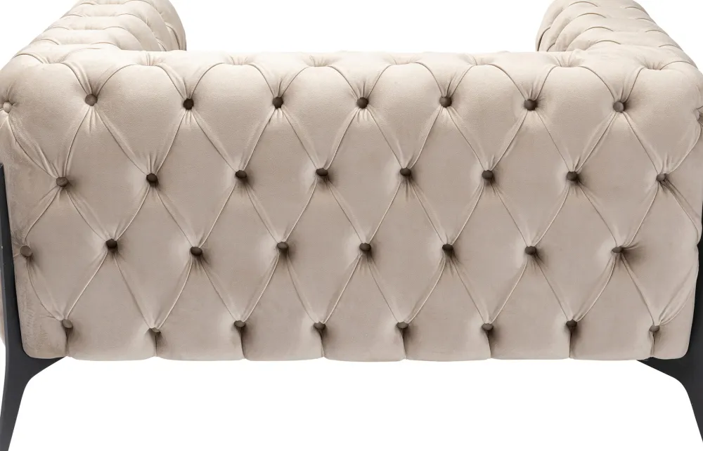 KARE Design Nojatuolit*Bellissima Velvet Nojatuoli, Sametti, Taupe 120cm