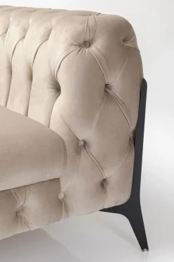 KARE Design Nojatuolit*Bellissima Velvet Nojatuoli, Sametti, Taupe 120cm