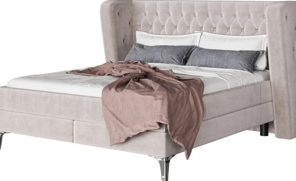 KARE Design Sängyt*Benito Moon Sänky, Harmaa 180x200cm