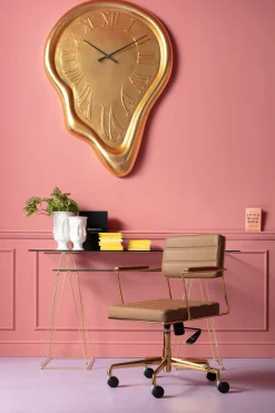 KARE Design Kellot*Big Drop Gold Seinäkello 92x127cm