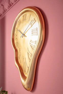 KARE Design Kellot*Big Drop Gold Seinäkello 92x127cm