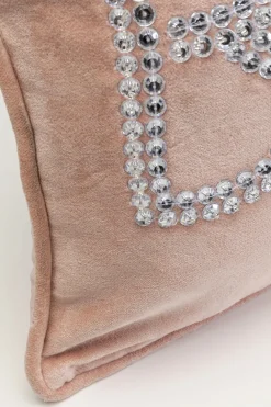 KARE Design Sisustustyynyt|Olohuone*Bitch Helmikirjailtu Tyyny Roosa 35x60 Cm