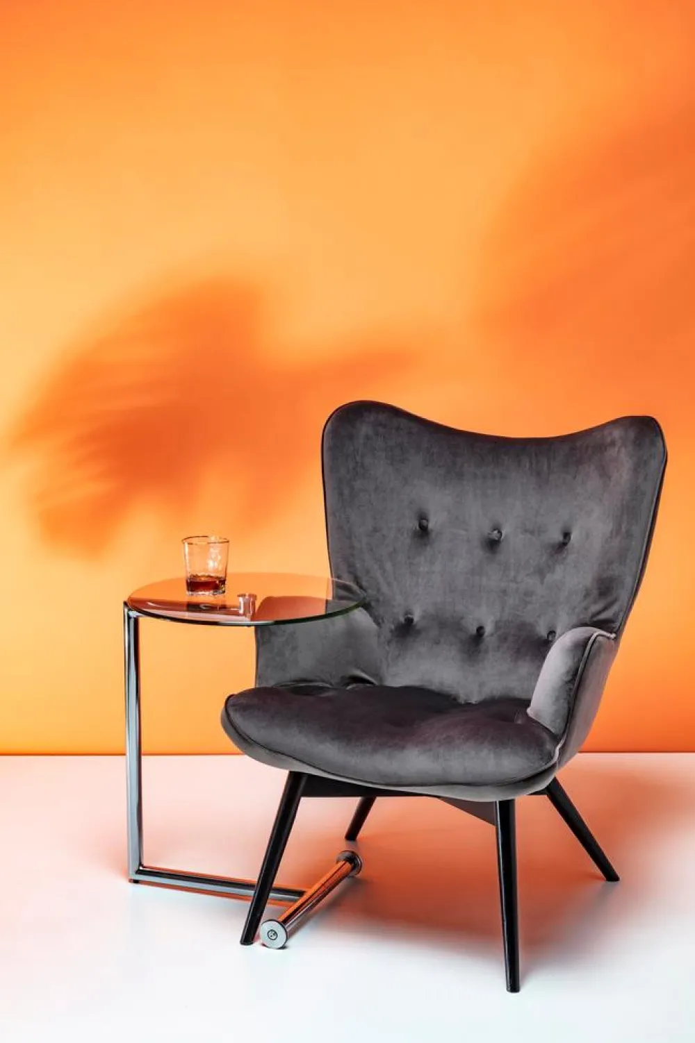 KARE Design Olohuone|Nojatuolit*Black Vicky Velvet Nojatuoli Harmaa