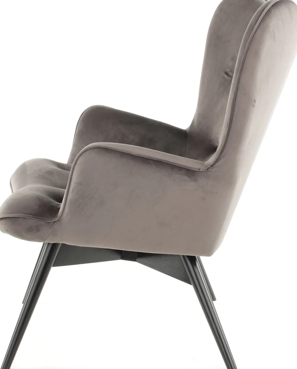 KARE Design Olohuone|Nojatuolit*Black Vicky Velvet Nojatuoli Harmaa