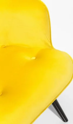 KARE Design Olohuone|Nojatuolit*Black Vicky Velvet Nojatuoli, Keltainen