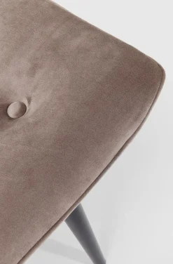 KARE Design Rahit Ja Jakkarat*Black Vicky Velvet Tuoli, Jakkara, Harmaa 46x59cm