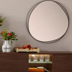 KARE Design Peilit*Bonita Seinäpeili, Musta Ø80cm