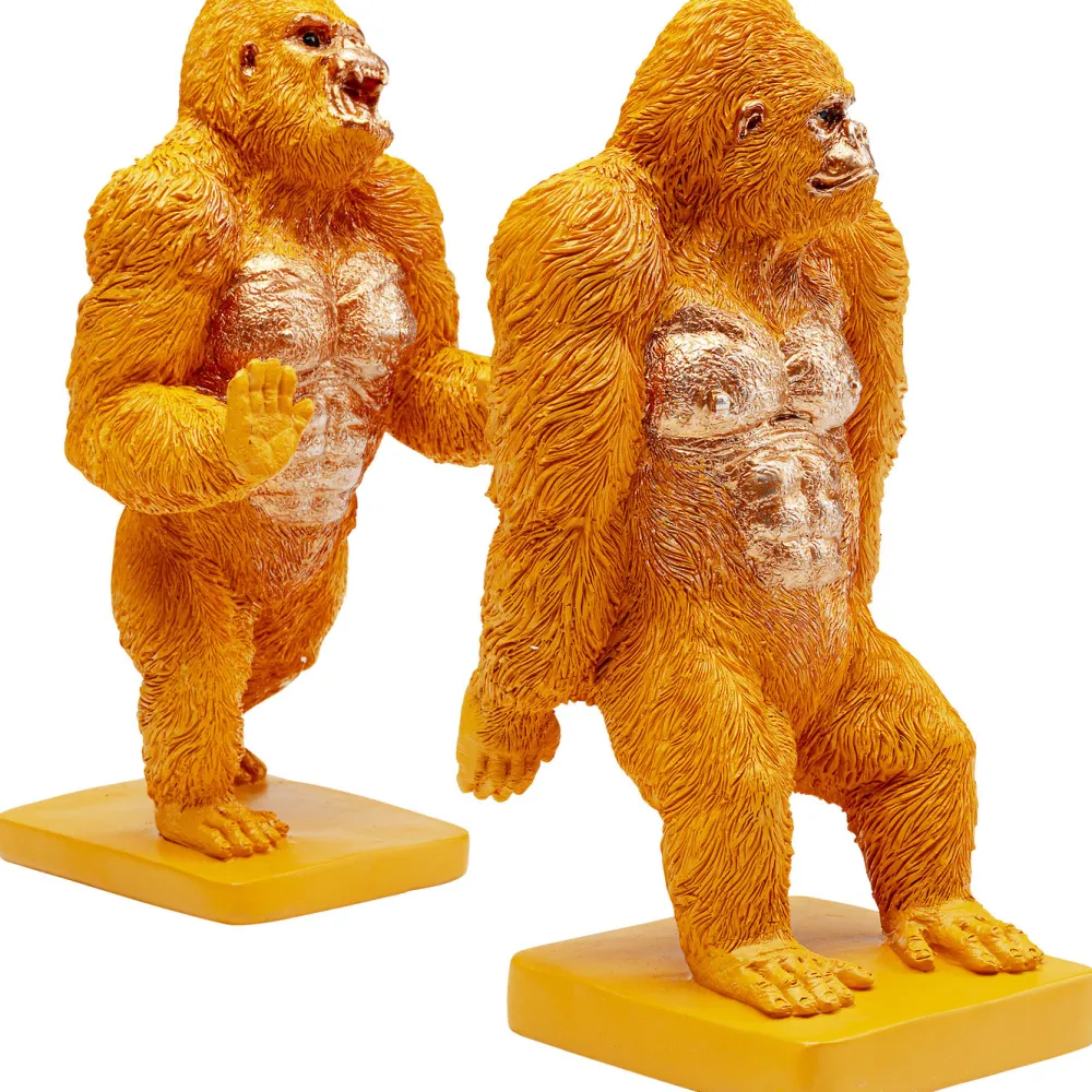 KARE Design Kirjatuet*Bookend Gorilla Orange (2/Set)