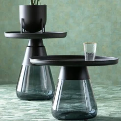 KARE Design Sohvapöydät|Olohuone*Bottiglia Smoke Sivupöytä, Musta Ø 60cm