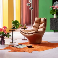 KARE Design Nojatuolit*Bridge Nojatuoli, Nahka, Ruskea