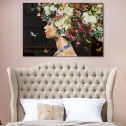 KARE Design Taulut*Bunch Of Flowers Lasitaulu 150x100cm