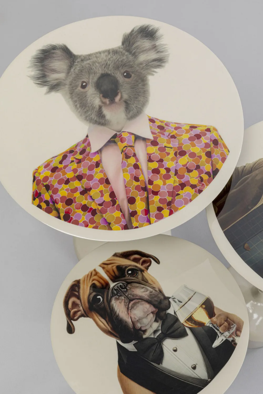 KARE Design Sohvapöydät*Business Animal Sivupöydät (3/Setti)