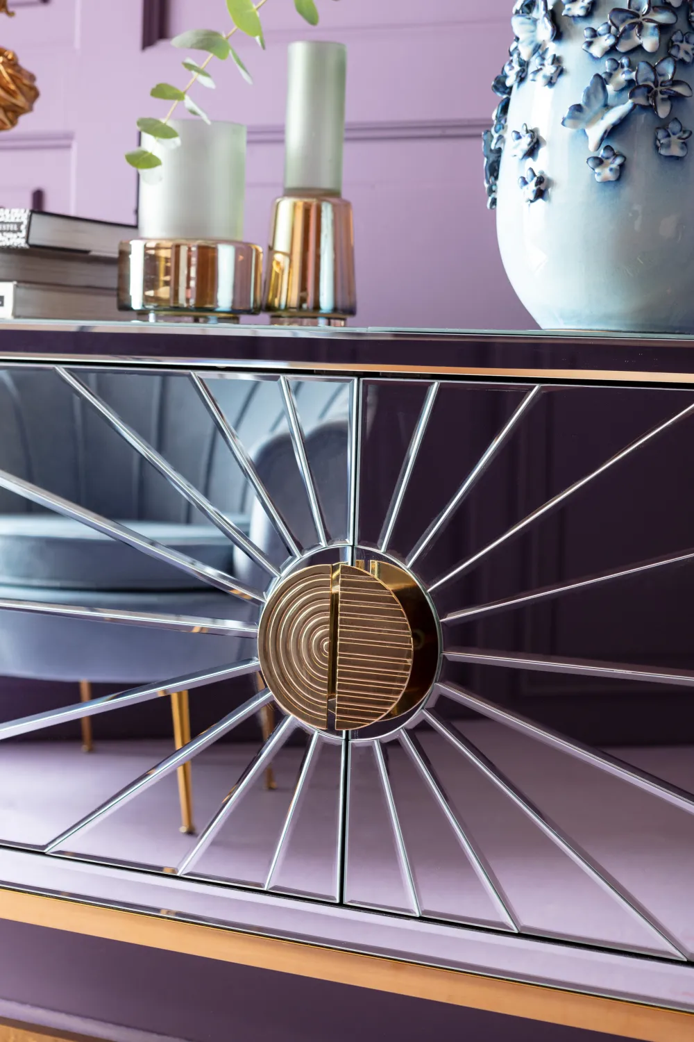 KARE Design Maljakot|Olohuone*Butterflies Perhoset Maljakko, Vaaleansininen 35cm