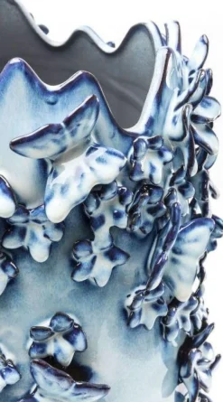 KARE Design Maljakot*Butterflies Perhoset Maljakko, Vaaleansininen 50cm