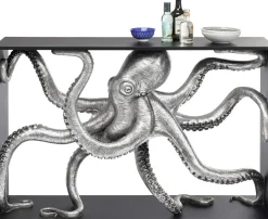 KARE Design Konsolipöydät Ja Sivupöydät*Calmar Mustekala Konsolipöytä, Hopea/musta 124x85cm