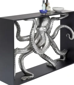 KARE Design Konsolipöydät Ja Sivupöydät*Calmar Mustekala Konsolipöytä, Hopea/musta 124x85cm