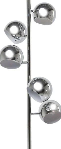 KARE Design Lattiavalaisimet|Olohuone*Calotta Chrome 5-lite Lattiavalaisin