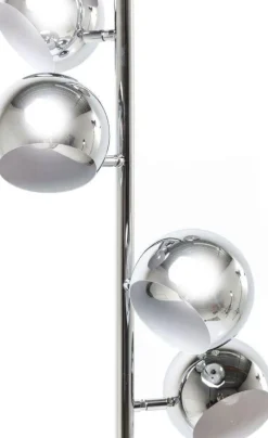 KARE Design Lattiavalaisimet|Olohuone*Calotta Chrome 5-lite Lattiavalaisin