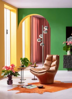 KARE Design Lattiavalaisimet|Olohuone*Calotta Chrome 5-lite Lattiavalaisin