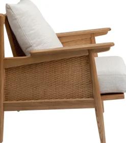 KARE Design Nojatuolit*Cane Tuoli Käsinojilla - Saarni Massiivipuuta, Kangasverhoilu