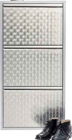 KARE Design Kenkäkaapit*Caruso 3 Kenkäkaappi, Harjattu Metalli (MO)