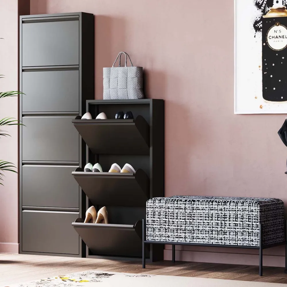 KARE Design Kenkäkaapit*Caruso 3 Kenkäkaappi, Musta (MO)