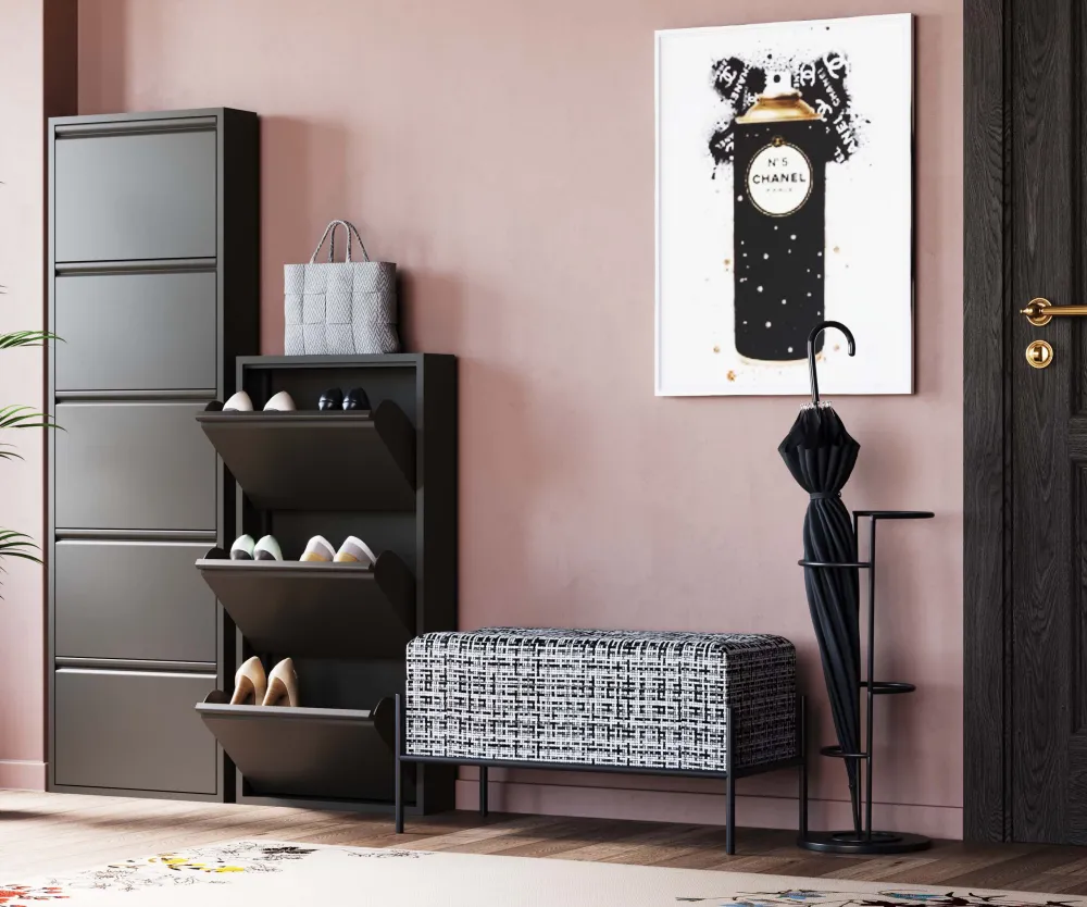 KARE Design Kenkäkaapit*Caruso 3 Kenkäkaappi, Musta (MO)