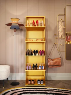 KARE Design Kenkäkaapit*Caruso Kenkäkaappi Keltainen 5 Lokeroa