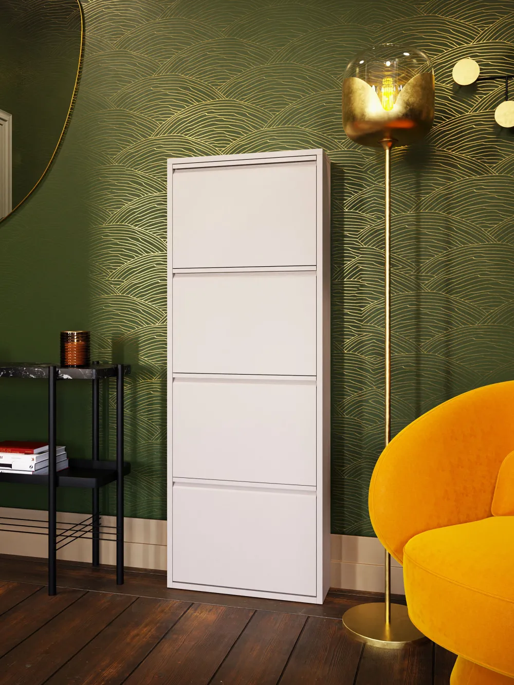 KARE Design Kenkäkaapit*Caruso Kenkäkaappi Kermanvärinen 4 Lokeroa