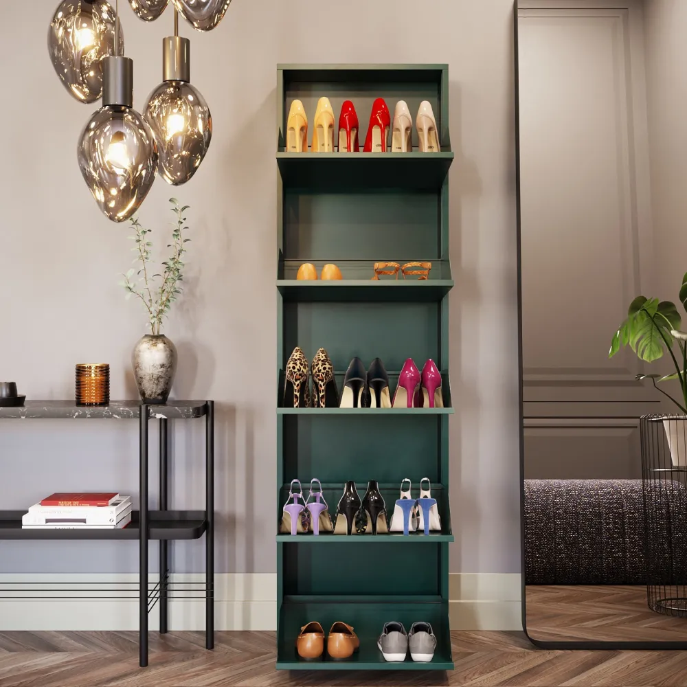 KARE Design Kenkäkaapit*Caruso Kenkäkaappi Vihreä 5 Lokeroa