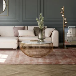 KARE Design Sohvapöydät*Cesta Marble Sohvapöytä, Kulta Ø100cm