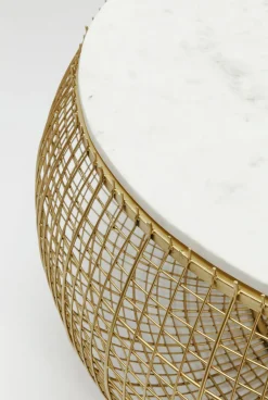 KARE Design Sohvapöydät*Cesta Marble Sohvapöytä, Kulta Ø100cm