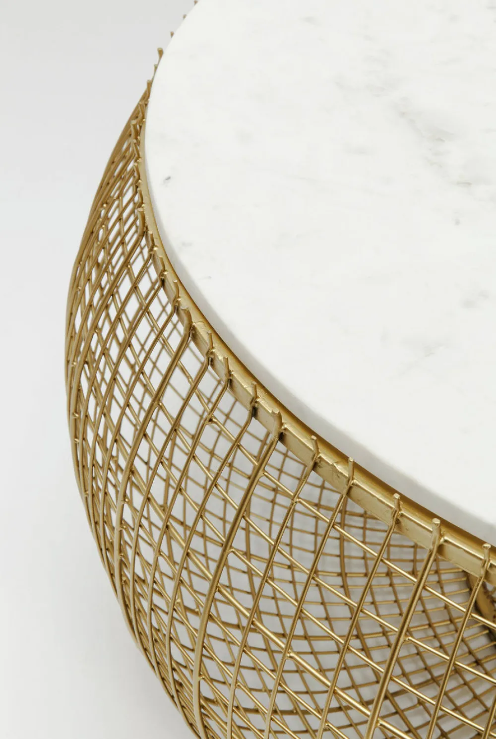 KARE Design Sohvapöydät*Cesta Marble Sohvapöytä, Kulta Ø100cm