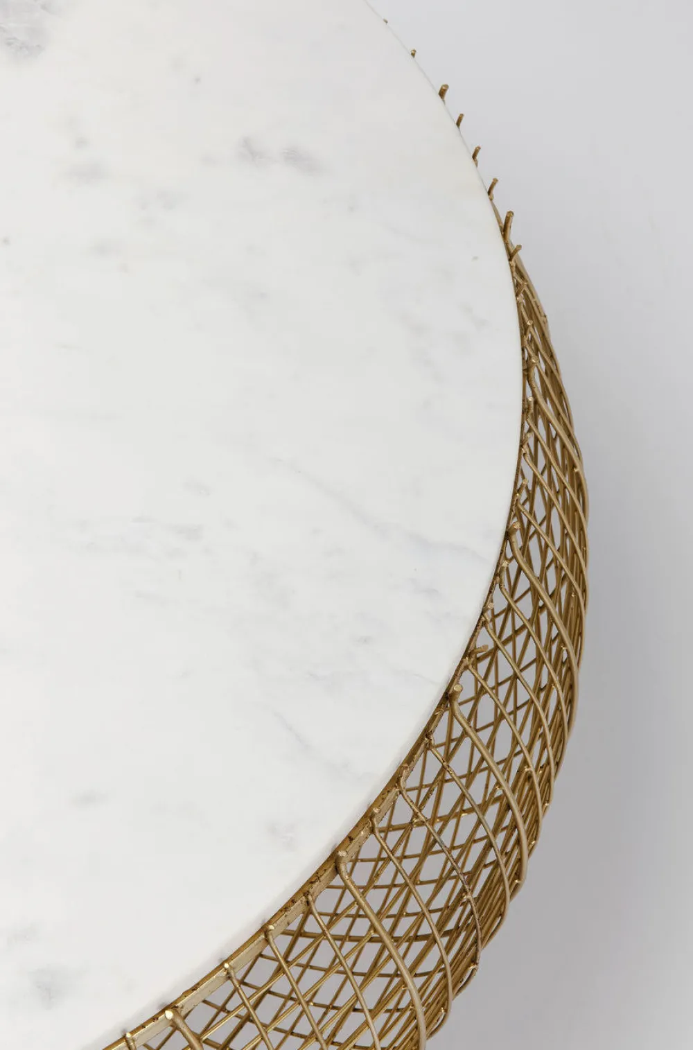 KARE Design Sohvapöydät*Cesta Marble Sohvapöytä, Kulta Ø100cm