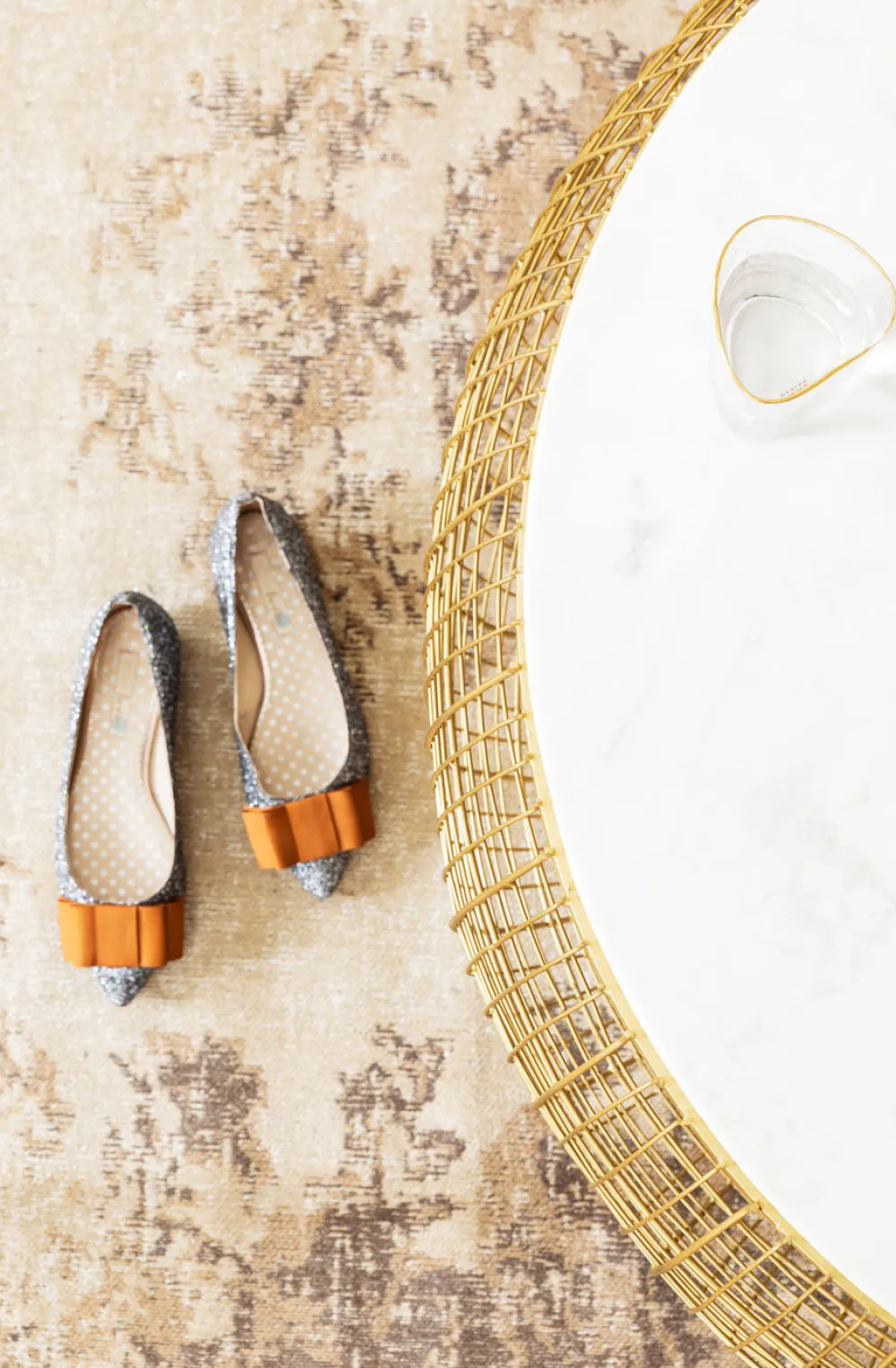 KARE Design Sohvapöydät*Cesta Marble Sohvapöytä, Kulta Ø100cm