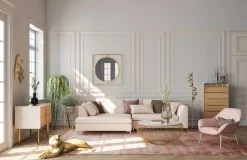 KARE Design Sohvapöydät*Cesta Marble Sohvapöytä, Kulta Ø100cm