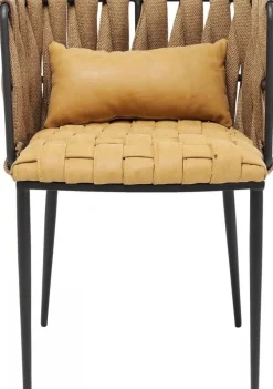 KARE Design Tuolit*Cheerio Tuoli Käsinojilla, Keltainen (sis. Tyynyn)