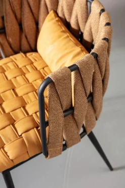 KARE Design Tuolit*Cheerio Tuoli Käsinojilla, Keltainen (sis. Tyynyn)