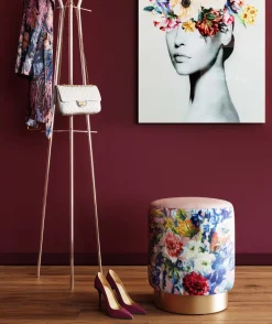 KARE Design Rahit Ja Jakkarat*Cherry Flower Kukat Roosa Jakkara, Palli, Messinki Ø32cm