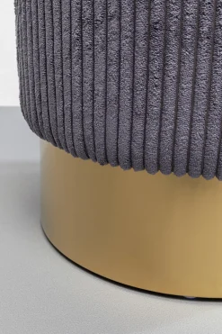 KARE Design Rahit Ja Jakkarat*Cherry Jakkara, Palli Samettia, Harmaa/messinki Ø35cm