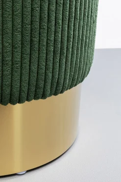 KARE Design Rahit Ja Jakkarat*Cherry Jakkara, Palli Samettia, Tummanvihreä/messinki Ø35cm