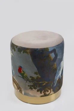 KARE Design Rahit Ja Jakkarat*Cherry Parrot Papukaija Jakkara, Palli, Messinki Ø32cm