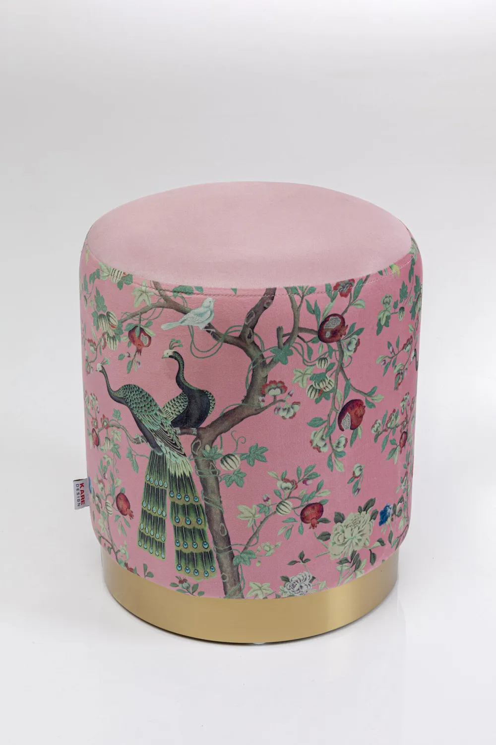 KARE Design Rahit Ja Jakkarat*Cherry Peacock Riikinkukko Jakkara, Palli, Messinki Ø32cm