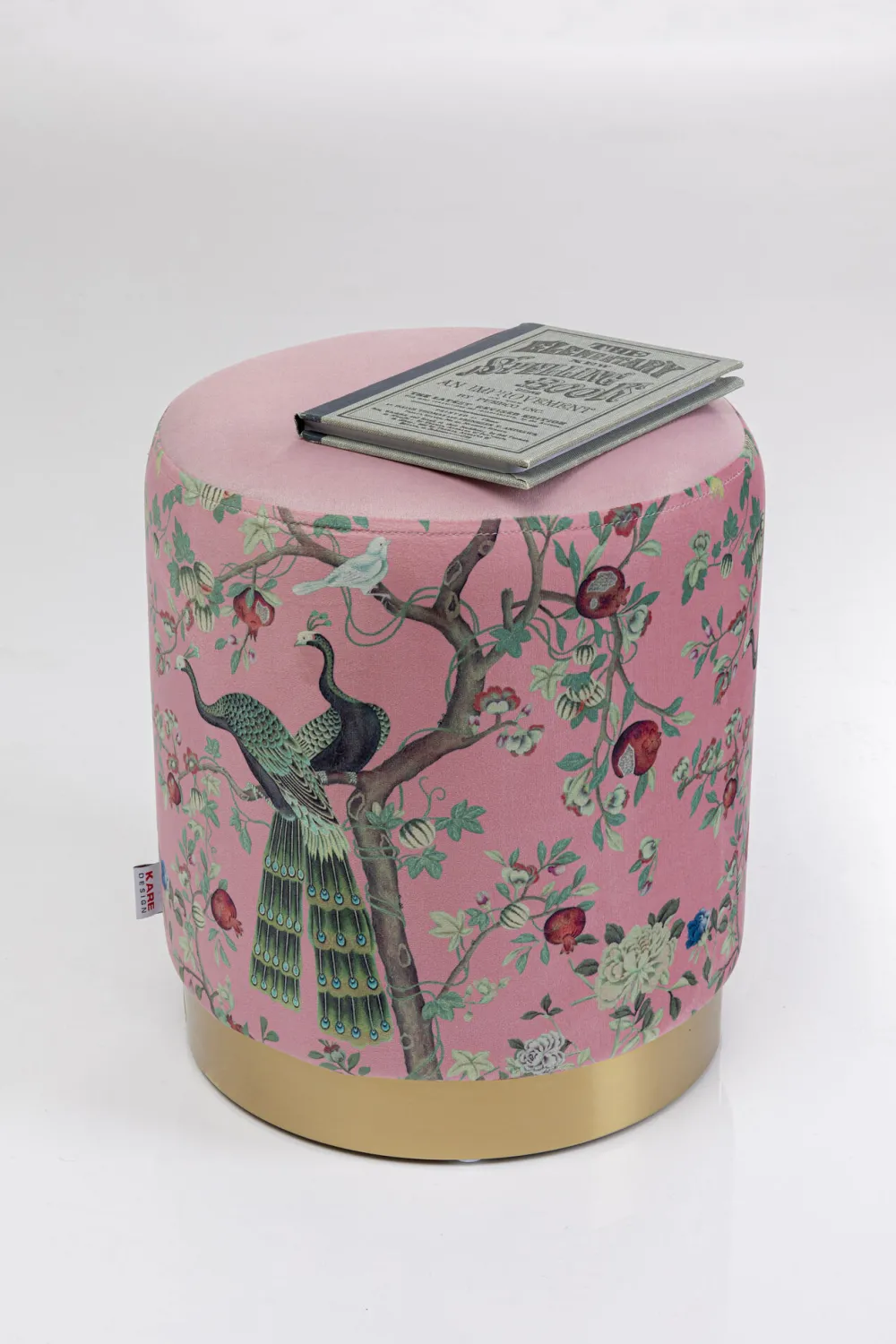 KARE Design Rahit Ja Jakkarat*Cherry Peacock Riikinkukko Jakkara, Palli, Messinki Ø32cm