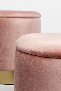 KARE Design Rahit Ja Jakkarat*Cherry Säilytys Jakkara, Roosa, Messinki (2/Setti)