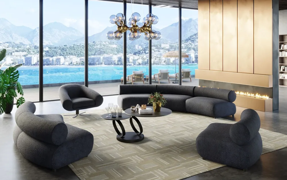 KARE Design Moduulisohvat*Ciao Midnight Sohvaelementti, Moduuli 145cm