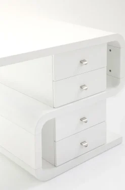 KARE Design Työpöydät*Club Snake Työpöytä, Toimistopöytä, Valkoinen 150x70cm